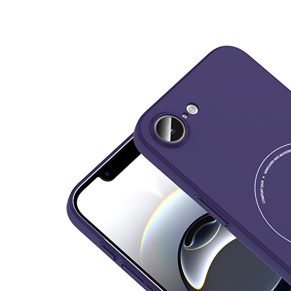 Başkenttekno iPhone 17e Kılıf M-Safe Şarj Özellikli Kamera Korumalı Premium Elio Sert PC Kapak