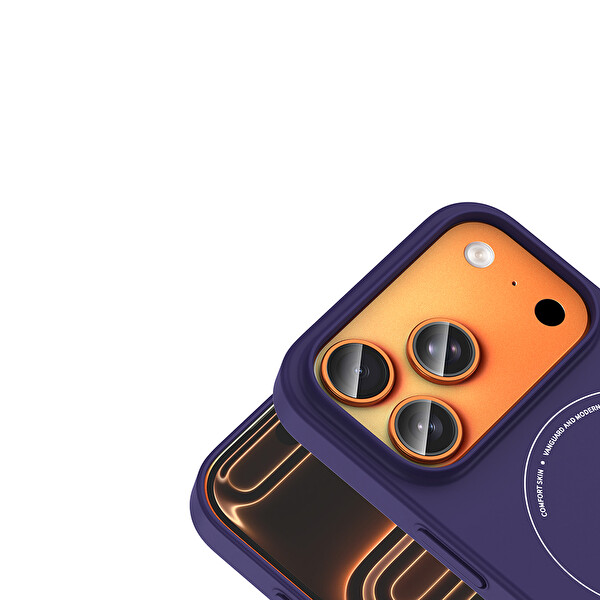 Başkenttekno iPhone 17 Pro Kılıf M-Safe Şarj Özellikli Kamera Korumalı Premium Elio Sert PC Kapak