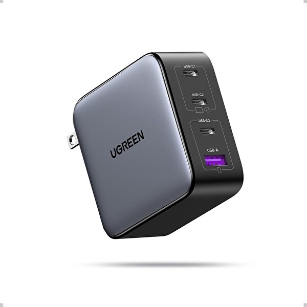 Ugreen 10375 X564 Nexode 100W GaN Hızlı Duvar Şarj Cihazı USB-C Kablolu 4 Portlu