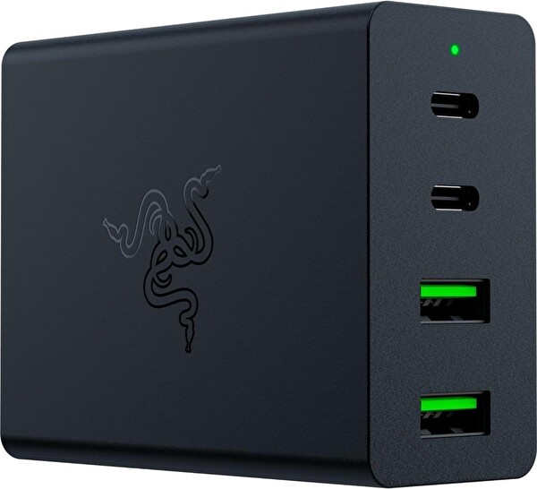 Razer USB-C GaN 130W Hızlı Şarj Adaptörü 4 Portlu (2x USB-C + 2x USB-A)