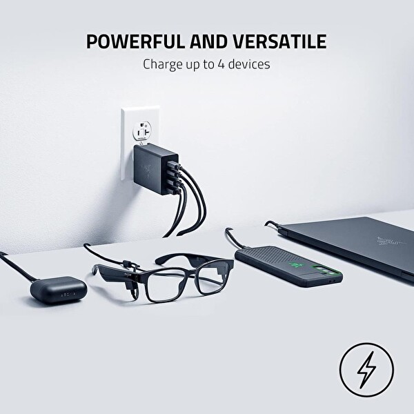 Razer USB-C GaN 130W Hızlı Şarj Adaptörü 4 Portlu (2x USB-C + 2x USB-A)