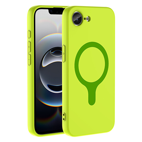 Başkenttekno iPhone 17 Pro Max Kılıf M-Ssafe Şarj Özellikli Kamera Korumali Premium Soft Aris Silikon Kapak Yeşil