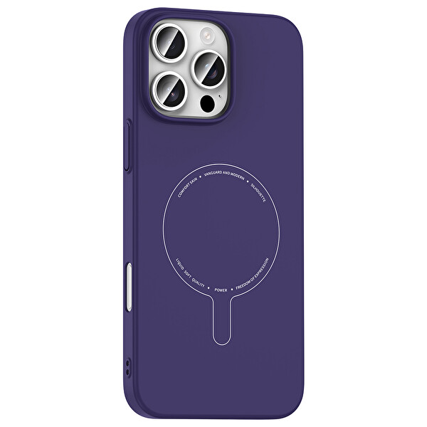 Başkenttekno iPhone 16 Pro Max Kılıf Magsafe Şarj Özellikli Kamera Korumalı Premium Elio Sert PC Kapak