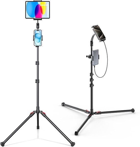Ugreen 15645 LP585 Profesyonel Yer Tipi Mikrofon ve Telefon Tablet Ayarlanabilir Tripod Stant