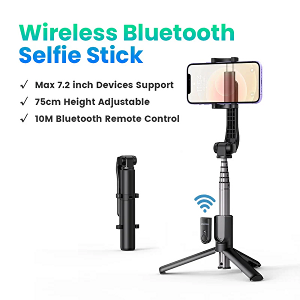 Ugreen 45300 LP848 Tripod Bluetooth 0.9 M Selfie Çubuğu