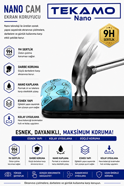 Tekamo Samsung Galaxy A57 Uyumlu Nano Cam Ekran Koruyucu