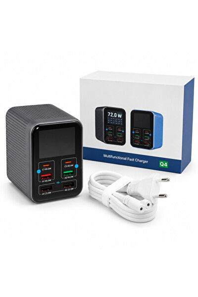 Piyatech PD - QC Destekli Dijital Ekranlı Şarj Cihazı 65 W