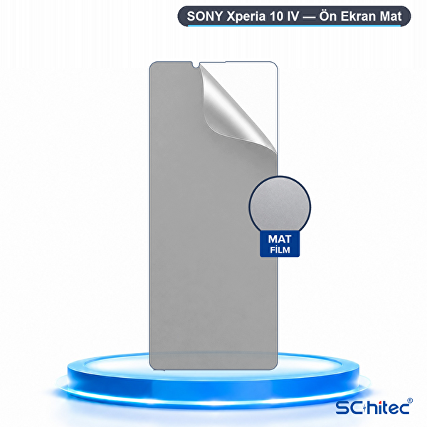 ScHitec Sony Xperia 10 IV Uyumlu Ön Yüzey Mat Hidrojel Ekran Koruyucu