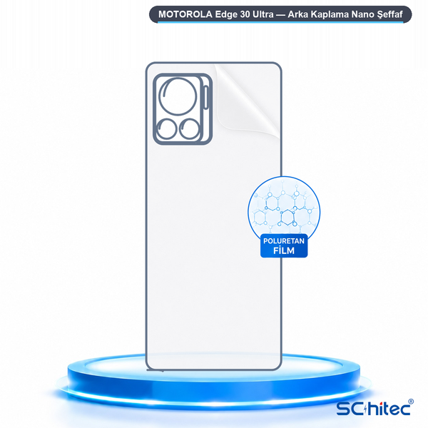 ScHitec Motorola Edge 30 Ultra Uyumlu Arka Yüzey Hidrojel Koruyucu Film