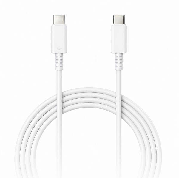 ScHitec 45W Şarj Adaptörü ve 1 M Type-C Type-C Hızlı Şarj Kablo Set Beyaz