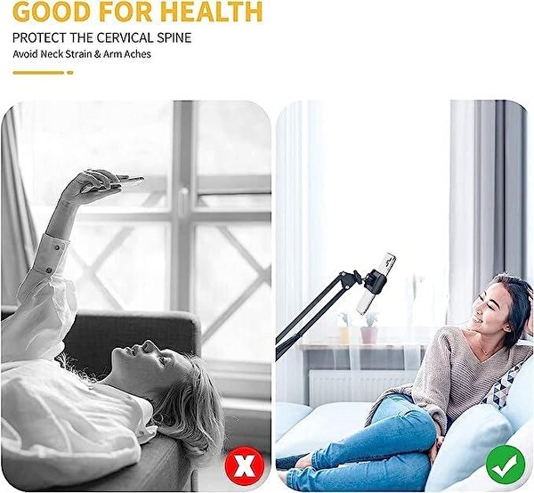 Nodar ND1052 Mafsallı Kollu Masa Kenarı Telefon ve Tablet Standı - Siyah