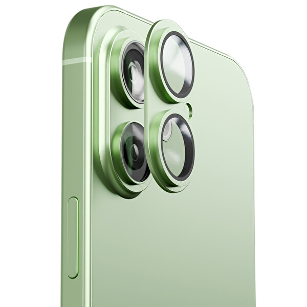IPG ProLENS iPhone 17 için Tam Kamera Lens Koruma Çerçeveli Tek Gövde Kamera Lens Koruması Ada Çayı Yeşil