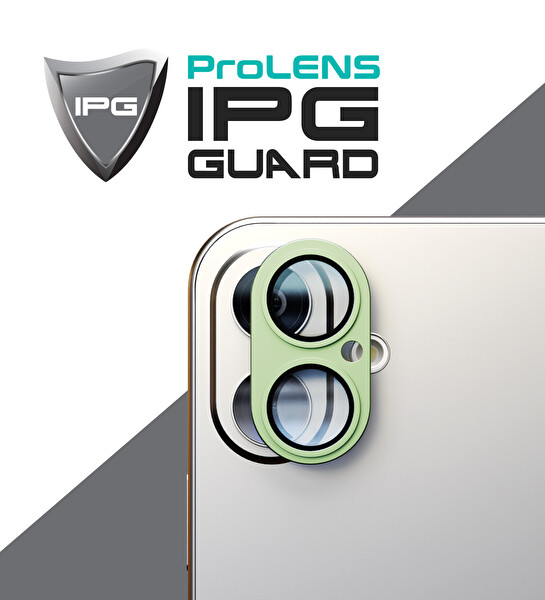 IPG ProLENS iPhone 17 için Tam Kamera Lens Koruma Çerçeveli Tek Gövde Kamera Lens Koruması Ada Çayı Yeşil 2