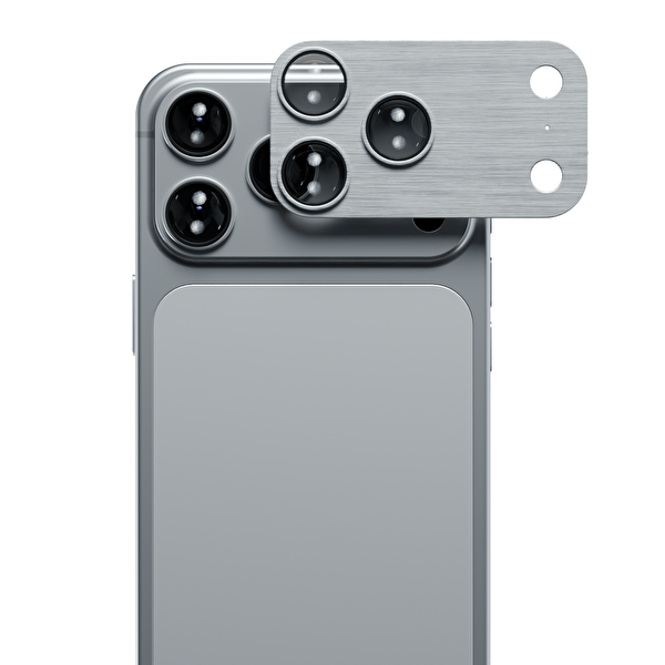 IPG iPhone 17 Pro Max için ProLENS Tam Kamera Lens Koruma Çerçeveli Tek Gövde Kamera Lens Koruması Gümüş 4