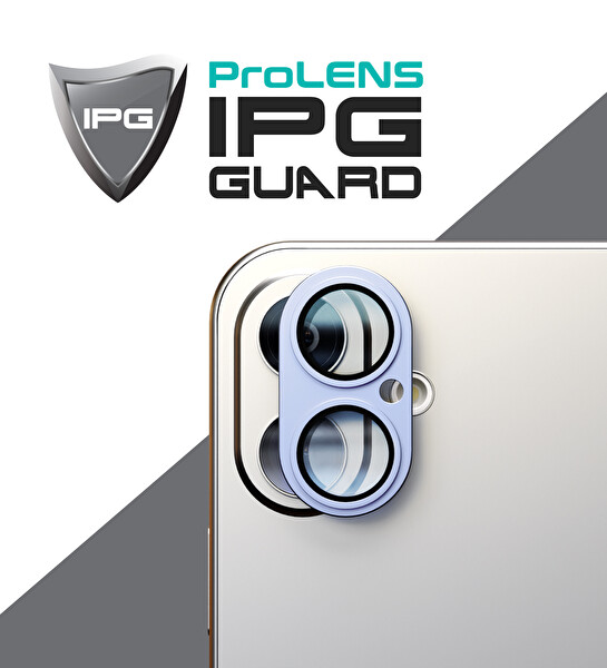 IPG iPhone 17 için IPG ProLENS Tam Kamera Lens Koruma Çerçeveli Tek Gövde Kamera Lens Koruması Açık Mavi 2