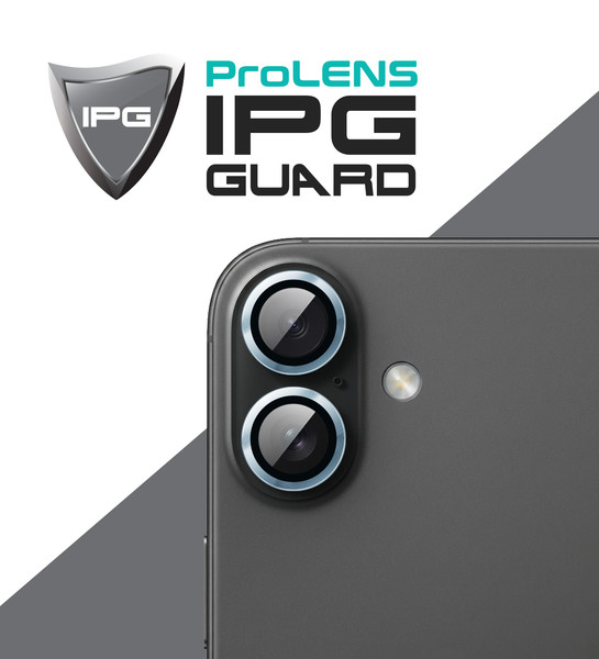 IPG ProLENS iPhone 17 için Kamera Lens Koruyucu Alüminyum CD Çerçeveli Kırılmaz Cam Açık Mavi