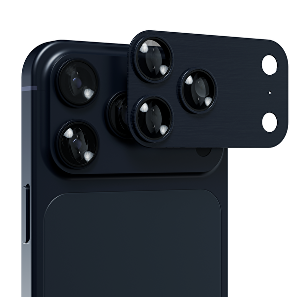 iIPG ProLENSPhone 17 Pro Max için Tam Kamera Lens Koruma Çerçeveli Tek Gövde Kamera Lens Korumas Siyahı