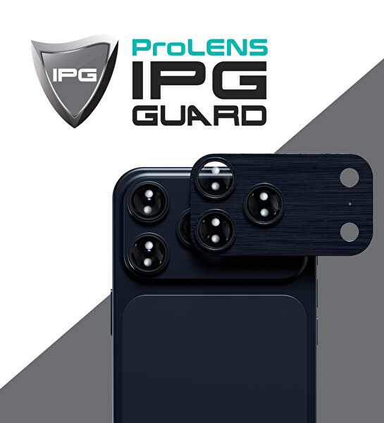 iIPG ProLENSPhone 17 Pro Max için Tam Kamera Lens Koruma Çerçeveli Tek Gövde Kamera Lens Korumas Siyahı 2