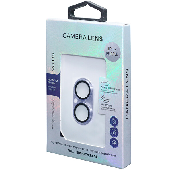 IPG ProLENS iPhone 17 için Tam Kamera Lens Koruma Çerçeveli Tek Gövde Kamera Lens Koruması Mor 3