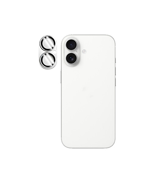 IPG ProLENS iPhone 17 için Tam Kamera Lens Koruma Çerçeveli Tek Gövde Kamera Lens Koruması Gümüş 4