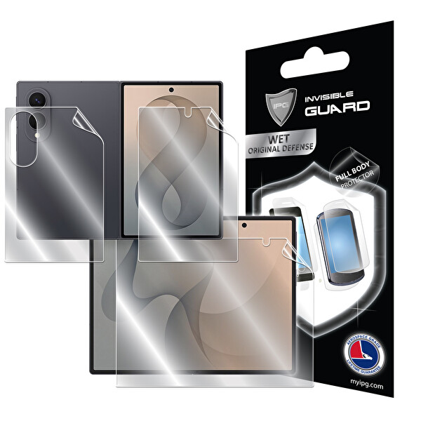 IPG Samsung Galaxy Z Fold 8 Uyumlu Hidrojel Koruyucu Seti İnce TPU İç Ekran Dış Ekran ve Arka Kapak Koruması