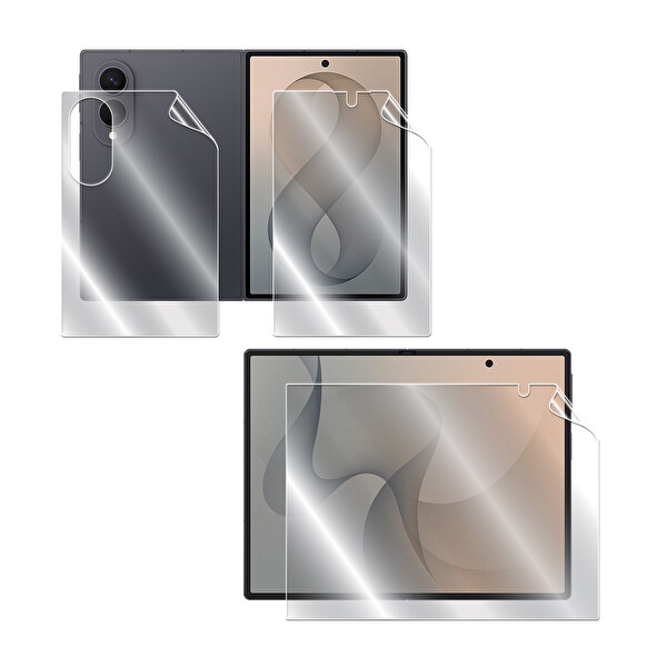 IPG Samsung Galaxy Z Fold 8 Uyumlu Hidrojel Koruyucu Seti İnce TPU İç Ekran Dış Ekran ve Arka Kapak Koruması