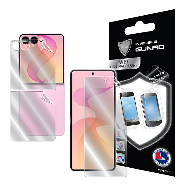 IPG Samsung Galaxy Z Flip 8 İçin IPG Hidrojel İnce TPU Koruyucu İç Ekran Dış Ekran ve Arka Kapak