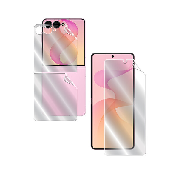 IPG Samsung Galaxy Z Flip 8 İçin IPG Hidrojel İnce TPU Koruyucu İç Ekran Dış Ekran ve Arka Kapak