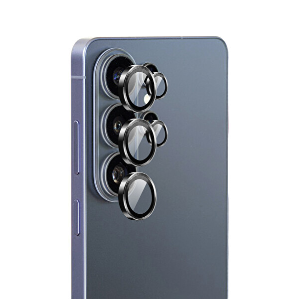 IPG Samsung Galaxy S26 Ultra Uyumlu ProLENS Kamera Lens Koruyucu Alüminyum CD Çerçeveli Kırılmaz Cam - Siyah
