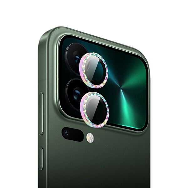 IPG Xiaomi 17 Pro Max Uyumlu ProLENS Kamera Lens Koruyucu Elmas Kesim Çerçeveli Kırılmaz Cam - Renkli