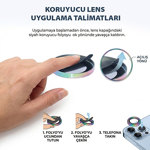IPG Xiaomi 17 Pro Max Uyumlu ProLENS Kamera Lens Koruyucu Elmas Kesim Çerçeveli Kırılmaz Cam - Renkli
