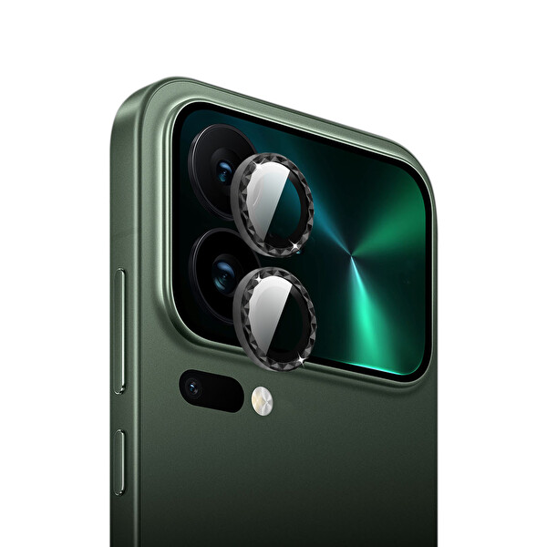 IPG Xiaomi 17 Pro Max Uyumlu ProLENS Kamera Lens Koruyucu Elmas Kesim Çerçeveli Kırılmaz Cam   Siyah 2