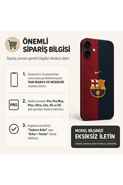 Piyatech Barça Gece Yarısı Tüm Telefon Modellerine Uyumlu Kaplama Sipariş Sonrası Marka ve Modelinizi İletiniz