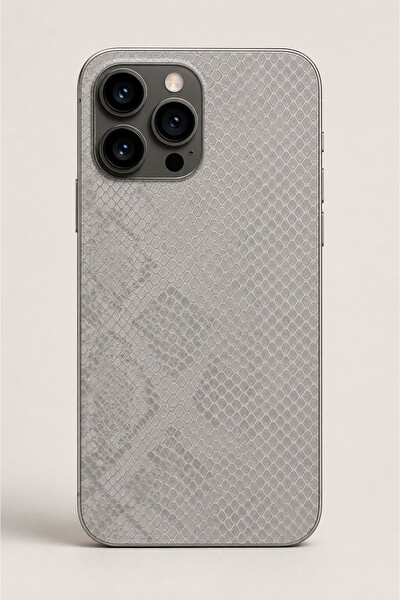 Piyatech Açık Gri Yılan Derisi Tüm Telefon Modellerine Uyumlu Kaplama Sipariş Sonrası Marka ve Modelinizi İletiniz