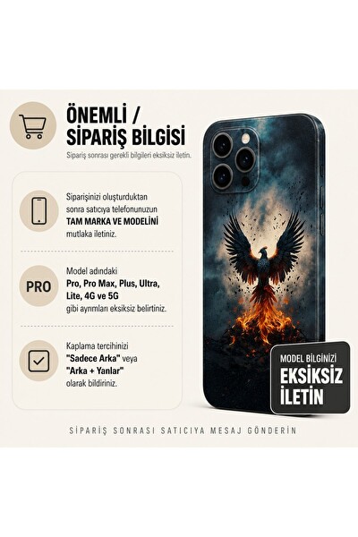 Piyatech Küllerden Doğan Anka Tüm Telefon Modellerine Uyumlu Kaplama Sipariş Sonrası Marka ve Modelinizi İletiniz