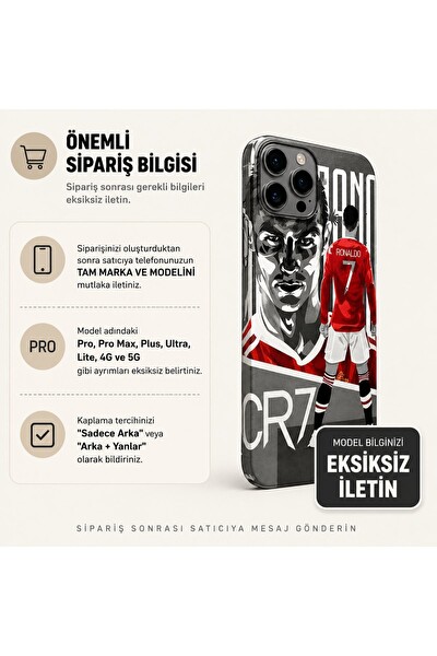 Piyatech CR7 Kırmızı Gri Tüm Telefon Modellerine Uyumlu Kaplama Sipariş Sonrası Marka ve Modelinizi İletiniz