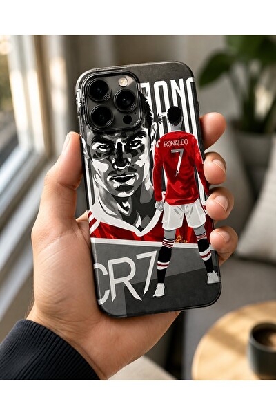 Piyatech CR7 Kırmızı Gri Tüm Telefon Modellerine Uyumlu Kaplama Sipariş Sonrası Marka ve Modelinizi İletiniz