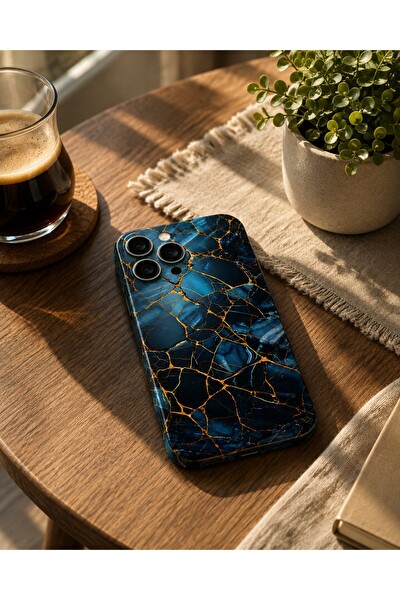 Piyatech Safir Altın Mermer Tüm Telefon Modellerine Uyumlu Kaplama Sipariş Sonrası Marka ve Modelinizi İletiniz