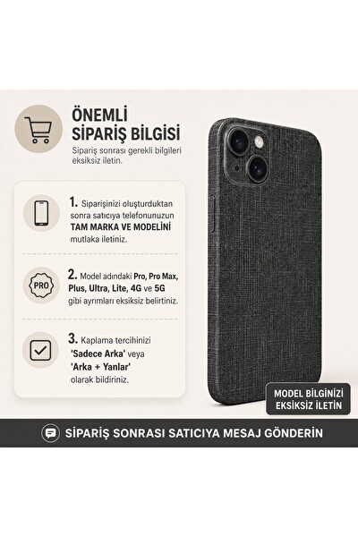 Piyatech Antrasit Kot Tüm Telefon Modellerine Uyumlu Kaplama Sipariş Sonrası Marka ve Modelinizi İletiniz
