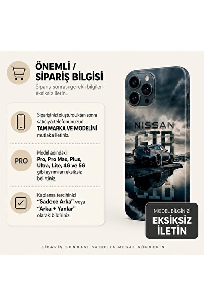 Piyatech Nissan GTR Gece Tüm Telefon Modelllerine Uyumlu Kaplama Sipariş Sonrası Marka ve Modelinizi İletiniz