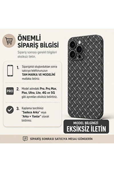 Piyatech Elmas Antrasit Tüm Telefon Modellerine Uyumlu Kaplama Sipariş Sonrası Marka ve Modelinizi İletiniz