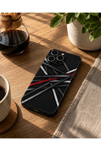 Piyatech Karbon Kırmızı Çizgi Tüm Telefon Modellerine Uyumlu Kaplama Sipariş Sonrası Marka ve Modelinizi İletiniz