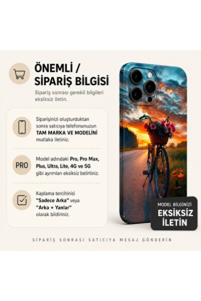 Piyatech Gün Batımı Bisikleti Tüm Telefon Modellerine Uyumlu Kaplama Sipariş Sonrası Marka ve Modelinizi İletiniz