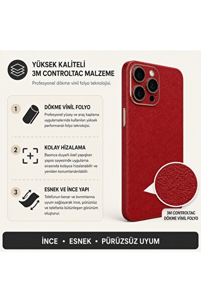 Piyatech Kızıl Deri Tüm Telefon Modellerine Uyumlu Kaplama Sipariş Sonrası Marka ve Modelinizi İletiniz