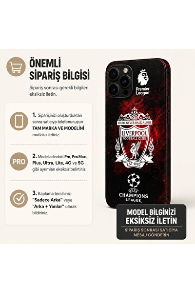 Piyatech L.Pool Kırmızı Siyah Tüm Telefon Modellerine Uyumlu Kaplama Sipariş Sonrası Marka ve Modelinizi İletiniz