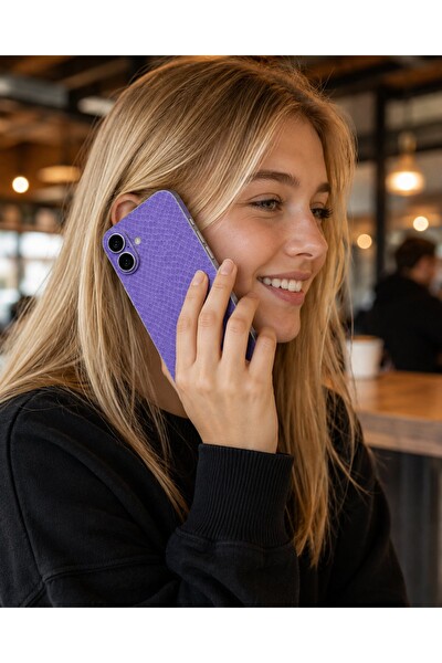 Piyatech Lavanta Yılan Derisi Tüm Telefon Modellerine Uyumlu Kaplama Sipariş Sonrası Marka ve Modelinizi İletiniz