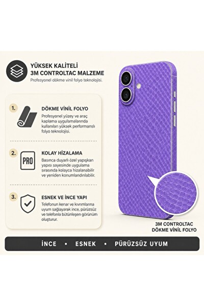 Piyatech Lavanta Yılan Derisi Tüm Telefon Modellerine Uyumlu Kaplama Sipariş Sonrası Marka ve Modelinizi İletiniz