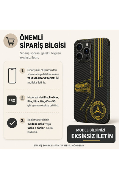 Piyatech Mercedes Tüm Telefon Modellerine Uyumlu Kaplama Sipariş Sonrası Marka ve Modelinizi İletiniz