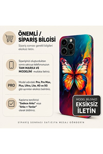 Piyatech Neon Kelebek Tüm Telefon Modellerine Uyumlu Kaplama Sipariş Sonrası Marka ve Modelinizi İletiniz