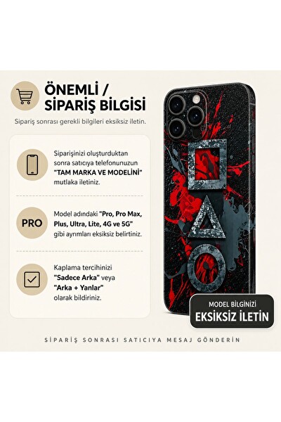 Piyatech Kızıl Endüstriyel Geometri Tüm Telefon Modellerine Uyumlu Kaplama Sipariş Sonrası Marka ve Modelinizi İletiniz